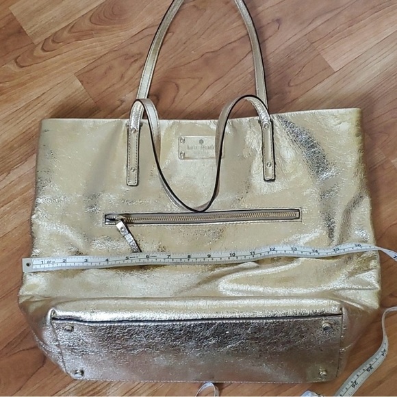 Kate Spade Vintage Y2K Kate Spade Luxurious Gold Tote with Textured Metallic - Picture 4 of 13